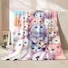 Multi-Sizes A Group of Cats Pink Blanket Warm Soft for Sofa Bed Home Travel Camping Blanket All Seasons Holiday Gifts