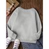 Girls' Stylish Round-Neck Sweatshirt, Casual Print Top
