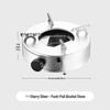 Portable Windproof Stainless Steel Alcohol Stove - Thickened Push-Pull Design for Commercial Use