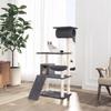 171605 vidaXL Cat Tree with Sisal Scratching Posts Dark Grey 131 Cm