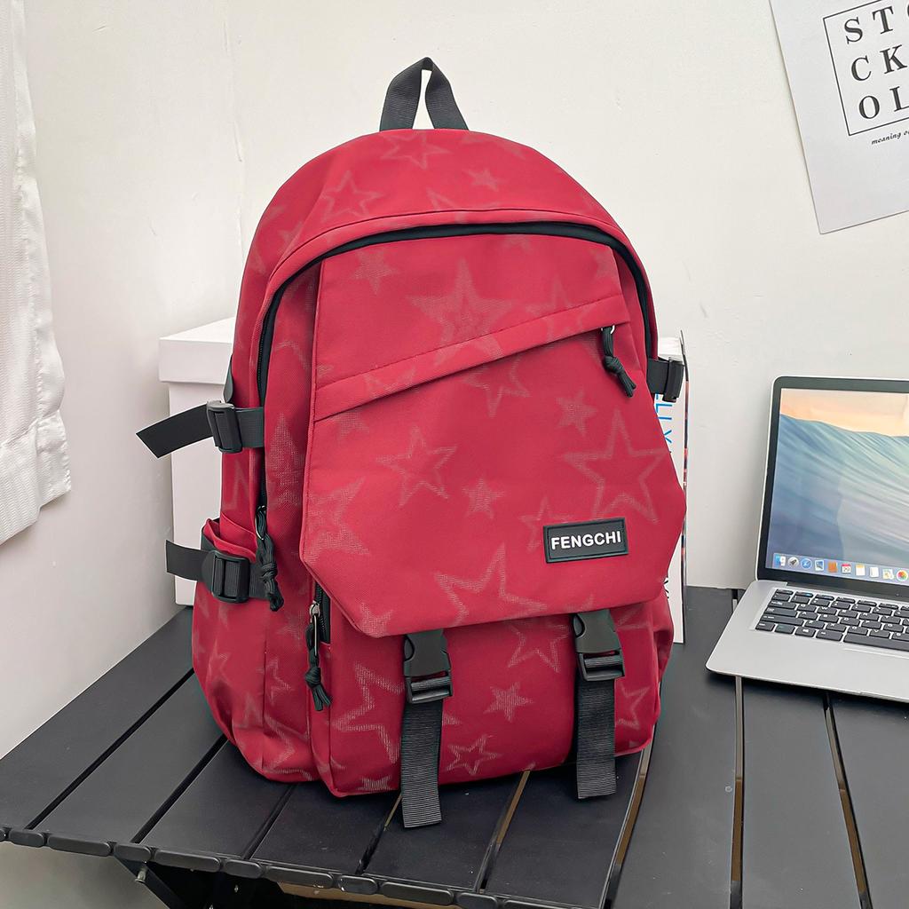 Schoolbag Casual Simple Short Trip Backpack Female 1011 Junior High School Student Lightweight Schoolbag Class Backpack Male