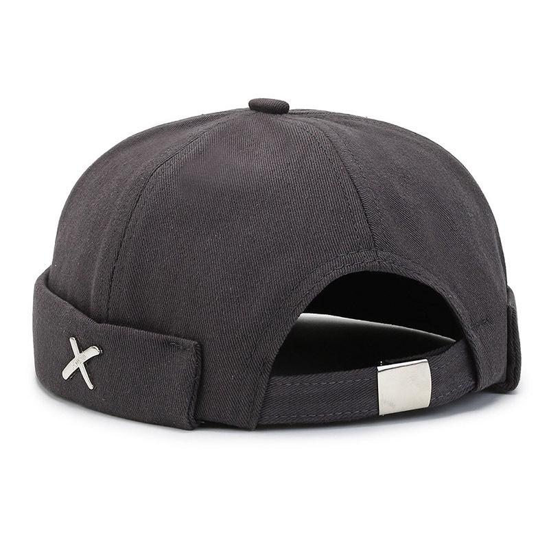 Stylish Korean Unisex Melon Skin Hat - Brimless Hip-Hop Tang Style Sailor Cap for Street Dance