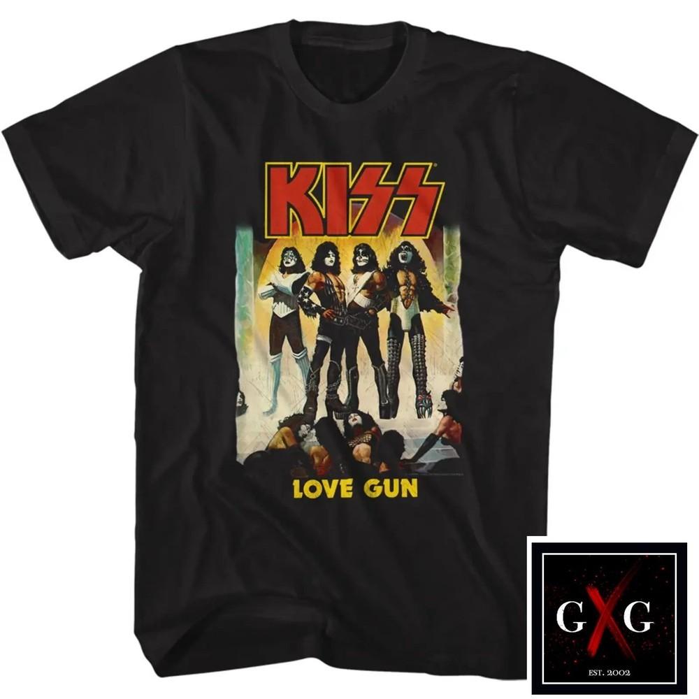 

KISS cd cvr LOVE GUN Official SHIRT LG New gene simmons paul stanley ace frehley Unisex T-Shirt XL