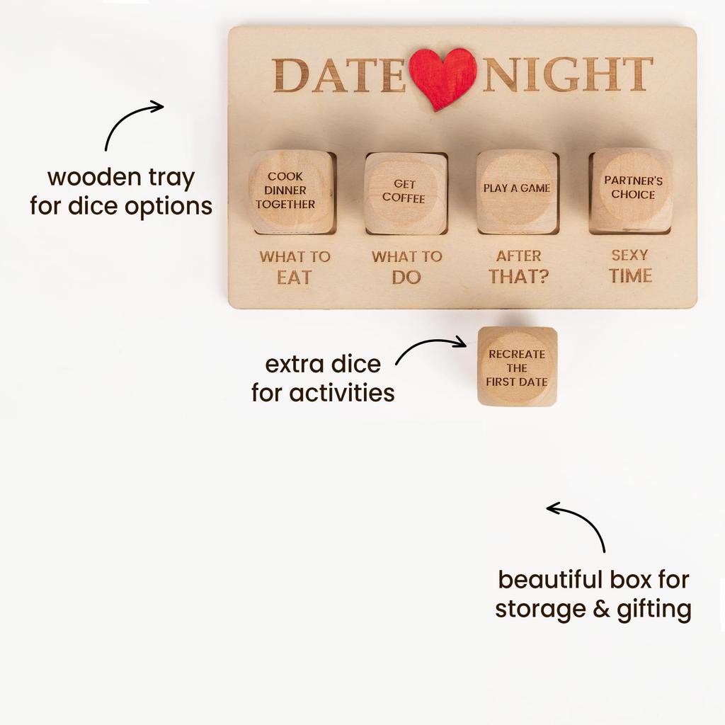 4Pcs Sex Dice Adults Games Wooden Dice Kit Valentine's Day Gifts Date Night Ideas For Couples Date Night Dice Sex Positions