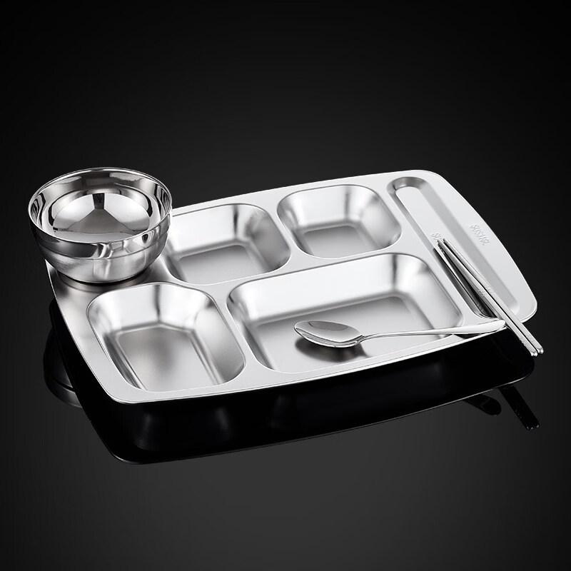 Zhebu 316 Stainless Steel Divided Meal Plate