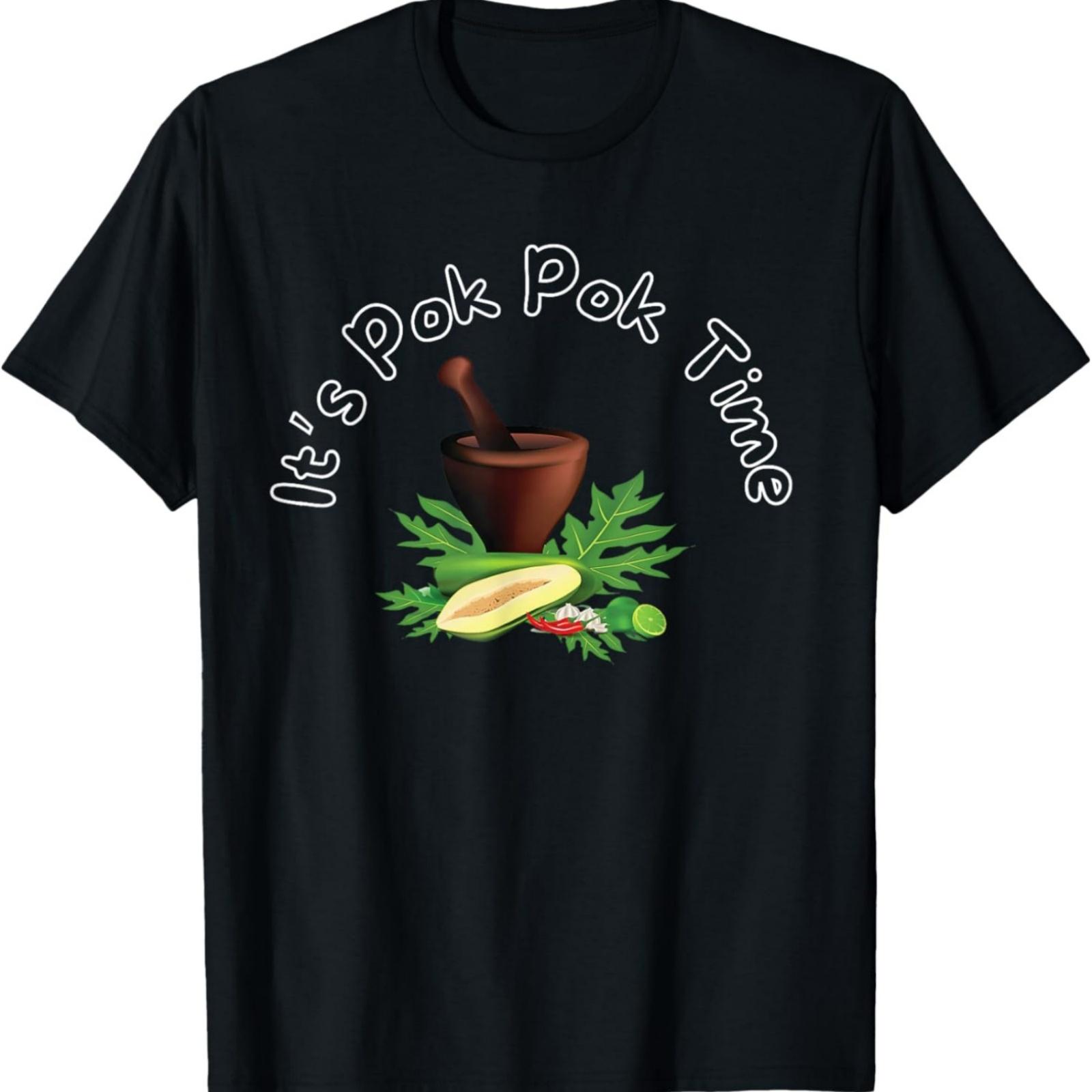 Это время Pok Pok Зеленая Острая Тайская Папайя Салат Футболка S