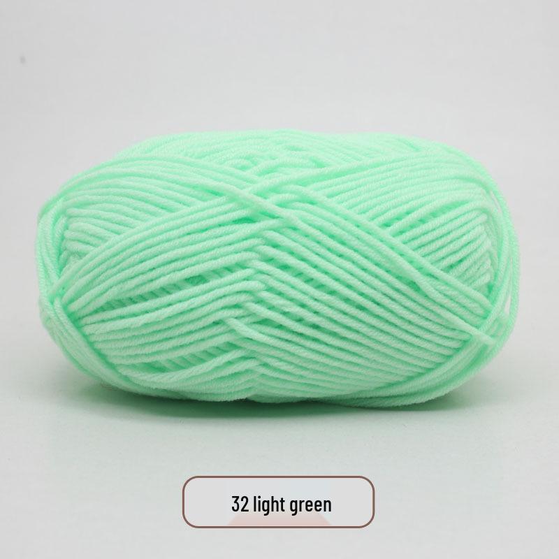 5-Strand Milk Cotton Yarn Scarf & Hand-Knitted Hat Yarn - Baby Soft, Medium Thickness, Free Shipping