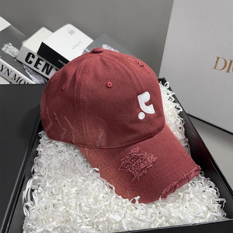Cotton Baseball Cap With Embroidered Letters For Casual Summer Wear