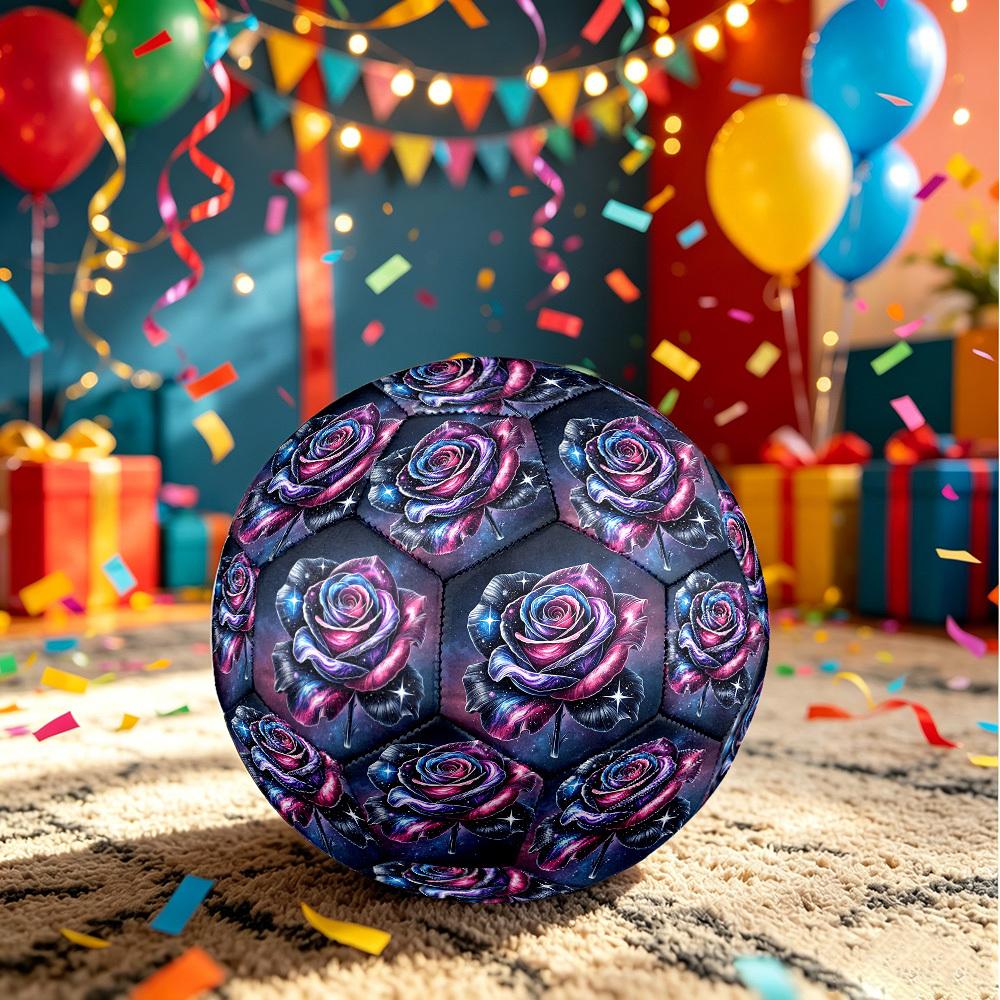 1pc Galactic Rose Size 5 Soccer Ball Professional Match Training Football Indoor &Outdoor Sports Ball Training Ball Lightweight Durable y73
