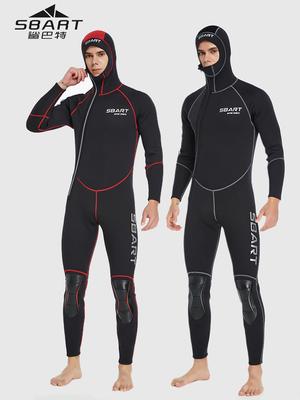 Costum de scafandru cu mâneci lungi Costum de baie rezistent la frig Costum de scafandru pentru bărbați Costum de scafandru cu glugă Costum de vânătoare pentru pește Costum de baie de pluș pentru înot 3MM