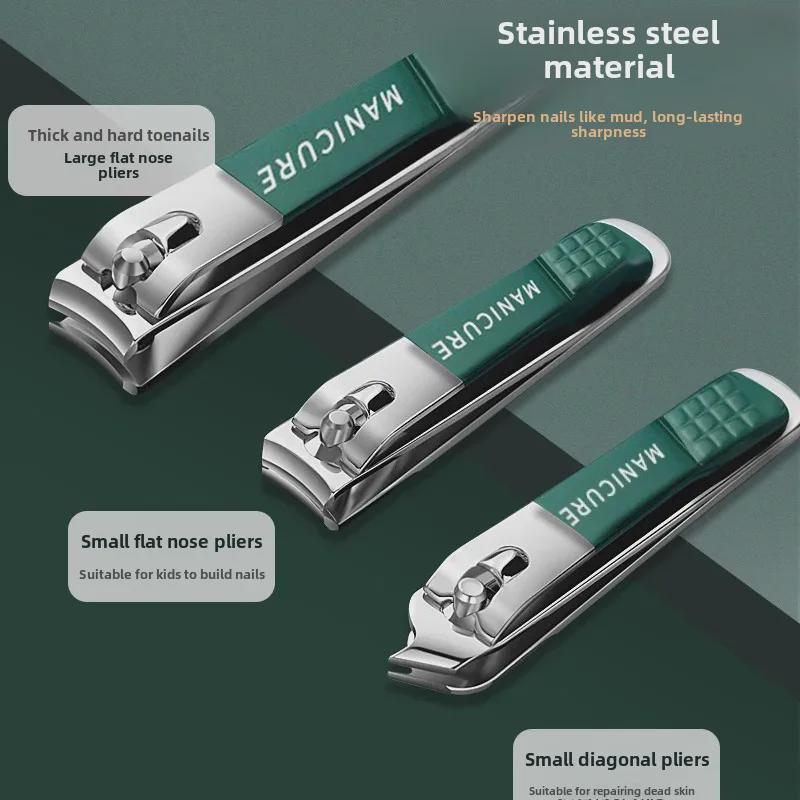 Luxuriöses Nagelknipser-Set mit Spritzschutz und Geschenkbox – komplette Maniküre-Werkzeuge