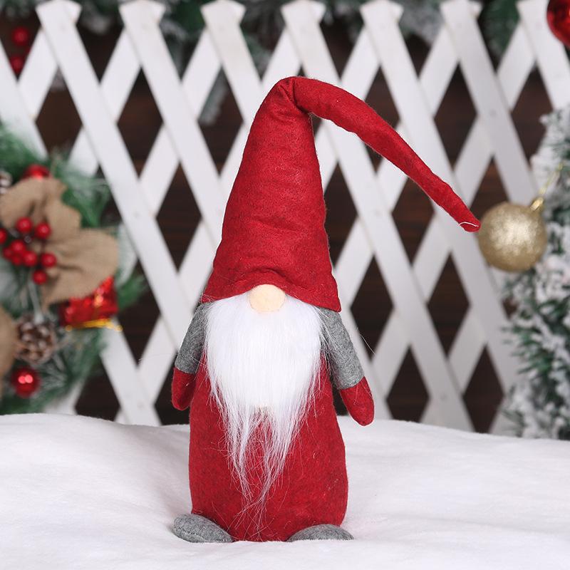 New Christmas Decorations Faceless Old Man Christmas Faceless Doll Window Decorations European and American Santa Claus Decorations