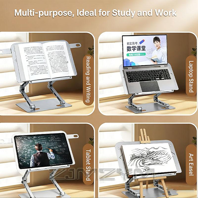 Multifunction Reading Stand,Extendable And Adjustable,Carbon Steel,Suitable For Reading,Tablets,Laptops,Office Study Tools