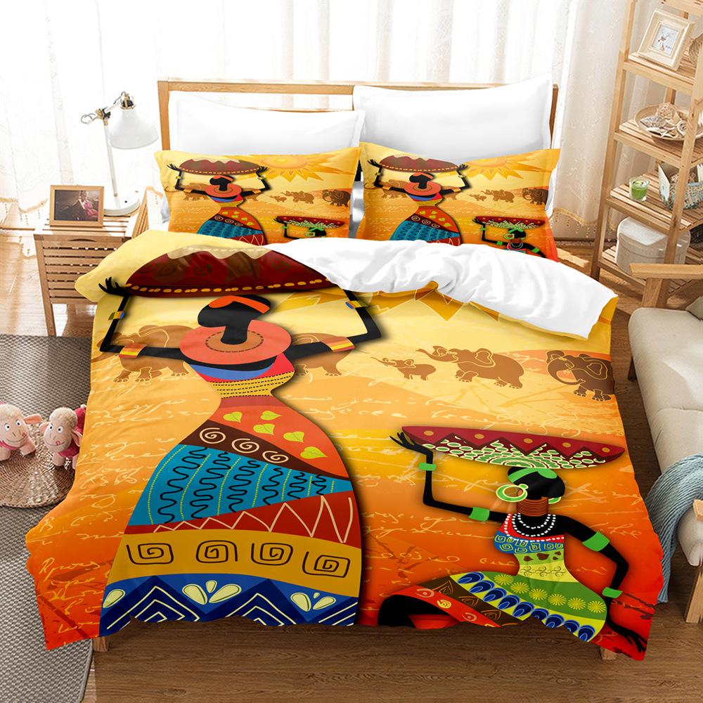 Fashion Technology Printing, 3D Digital Printing, Bedding, Duvet Covers, Pillowcases, Three-piece Sets