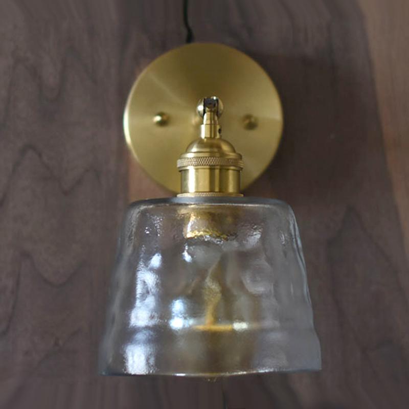 Lampada da muro di vetro riprodotta in forma diurna lampada da muro di vetro per la testa di un letto moderno nordico lampada da