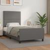 VidaXL Bed Frame with Headboard Grey 90x200 Cm Faux Leather3125492