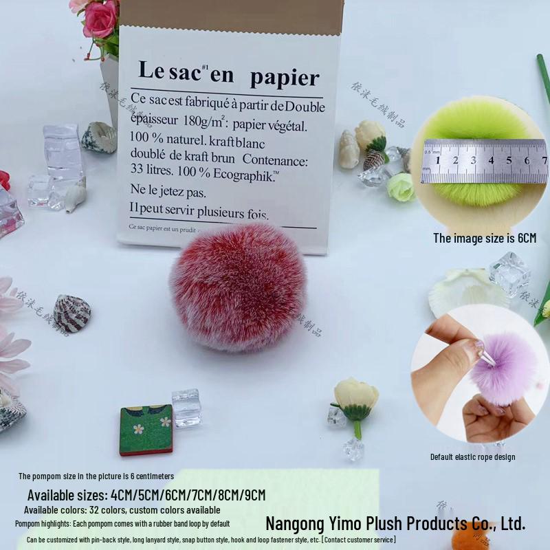 Imitation Rabbit Fur Pom-Poms: 4cm, 6cm, 7cm DIY Plush Balls for Jewelry, Clothing, Hats, Shoes, Bags, and Trims