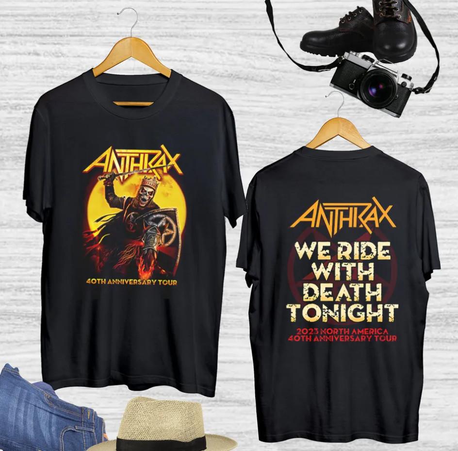 Anthrax We Ride With Death Tonight North American Tour T-shirt size S-5XL XL