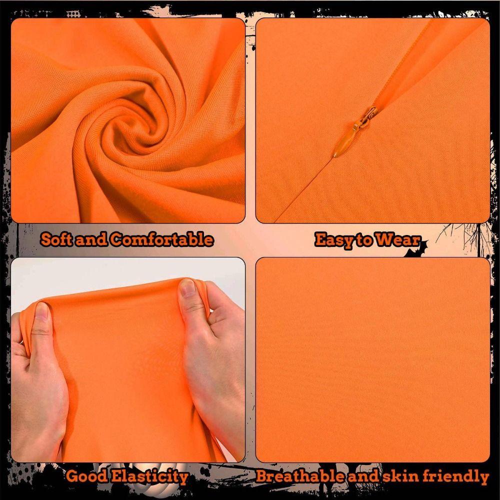 Solid Color Open Face Full Bodysuits Full Body Morph Suit Jumpsuit Costume  Halloween Party