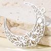 6pcs Steel Color Assorted Pendant Filligree Moon Sun Doji Charm Stainless Steel Charms For Jewelry Making Bracelets DIY Keychain