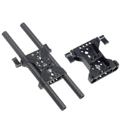 Quick Detach Plate Base And 15mm Tube Clamp For Camera Rails Providing Firm Grip And Rapid Setup For Photography Gear
