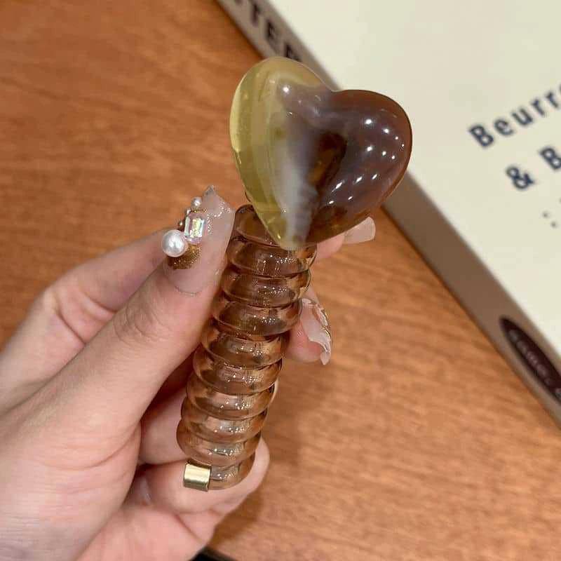 Elastische Telefondraht-Haargummis für Damen und Mädchen, einfarbige Haarbänder, Spiralspule, Gummiband, Pferdeschwanz, Kopfseil, Haar-Accessoires