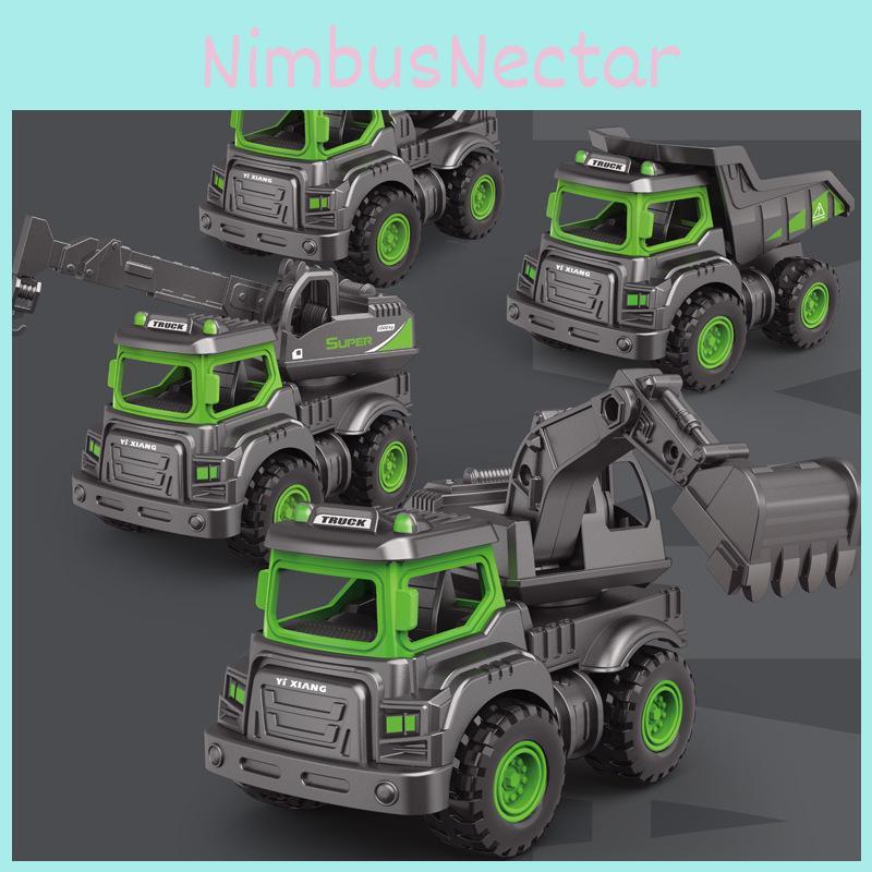 Inertial Alloy Excavator Mixer Truck Dump Truck Crane Model Children Car Toy