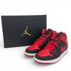 Pristine NIKE High cut sneakers AIR JORDAN 1 MID black leather mens DQ8426-060 Used