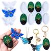 Butterfly Oval Earrings Silicone Mold DIY Jewelry Craft Gifts Making Crystal Epoxy Resin Pendant Necklace Keychain Casting Molds