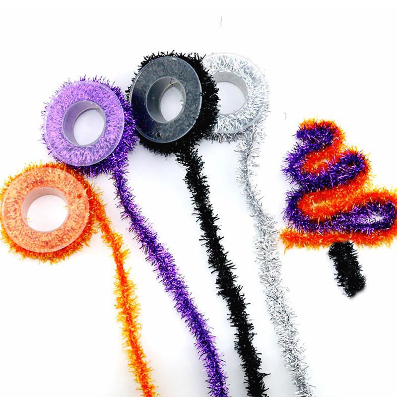 (3 Yards/pack) 15mm Halloween Bow DIY Decoration Color Bar Ghost House Scene Decoration Window Wall Party Holiday Dress Up