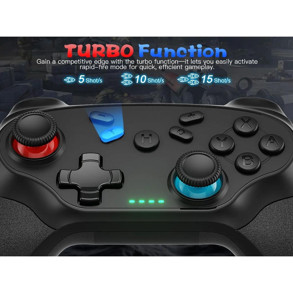 Controller for Nintendo Switch/Pc/Ios/Android Wireless Turbo Vibration Game Control Console Remote Accessories Gamepads