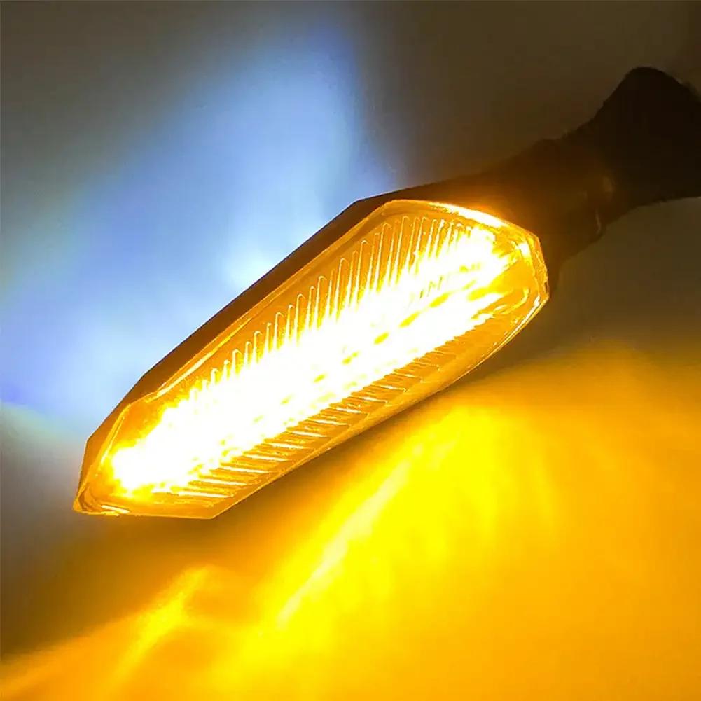 2 Stück Motorrad Blinkerlampe 12V LED Sequentiell Laufende Blinker Kontrollleuchten Fahrlicht Motorrad Rücklichter