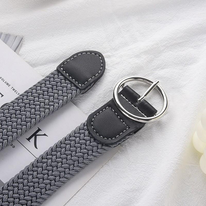 

Плетение поясного ремня, женский стиль Ins, студенческий эластичный пояс, модный, универсальный мужской холщовый для военных тренировок 90cm