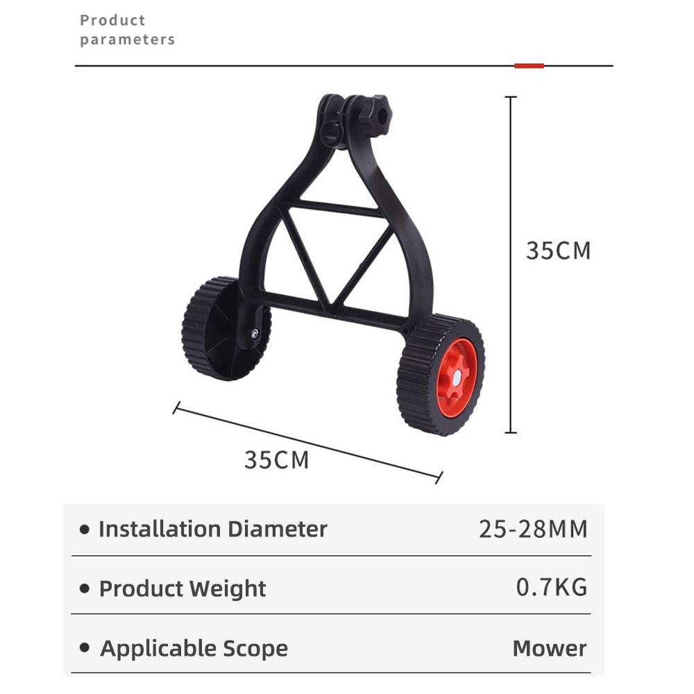 Household Grass Brush Cutter Wheel Manual Grass Trimmer Lawn Mower Wheels Weed Whacker Wheels Universal Garden Accessories