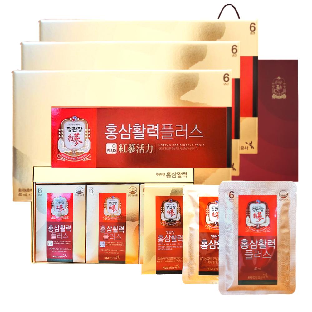 Cheong Kwan Jang 6-Year-Old Red Ginseng Vitality Premium Red Ginseng Extract 90 Pouches 3600ml Set 30 Pouches 3 pcs Set 90 | 90 pcs 40ml