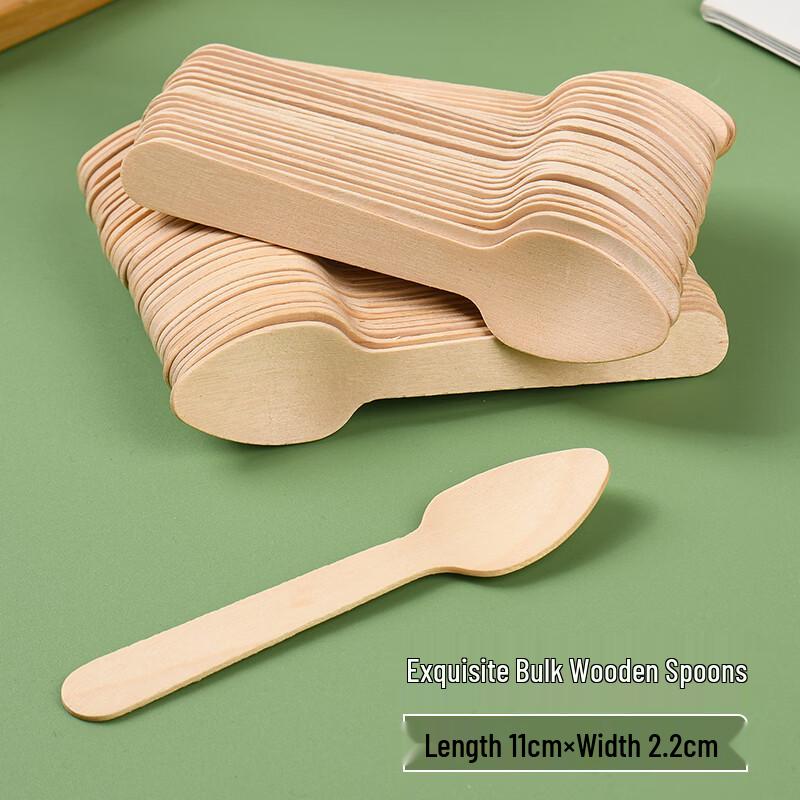 Disposable Wooden Ice Cream Spoons