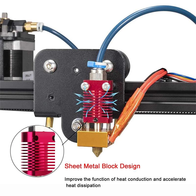 3D Printer Ender 3 Metal J-Head CR10 MK8 Hotend Extruder Kit Heat Block Nozzle Heater Thermistor for CR10s Pro Ender3 V2 Ender 5