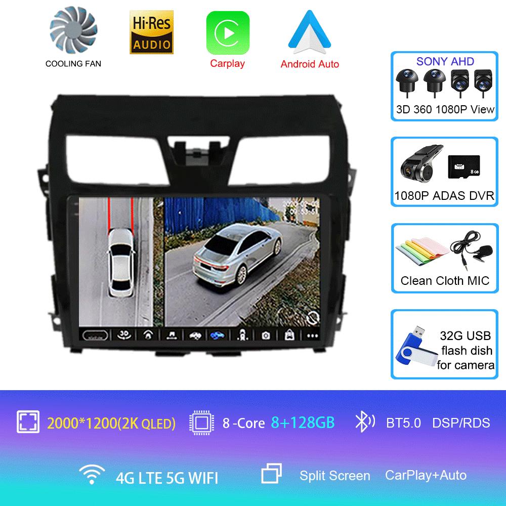 Car Radio Android 14 Carplay For Nissan Teana Altima 2013 2014 2015 GPS Multimedia Video Player DSP Stereo 360 Camera Head Unit
