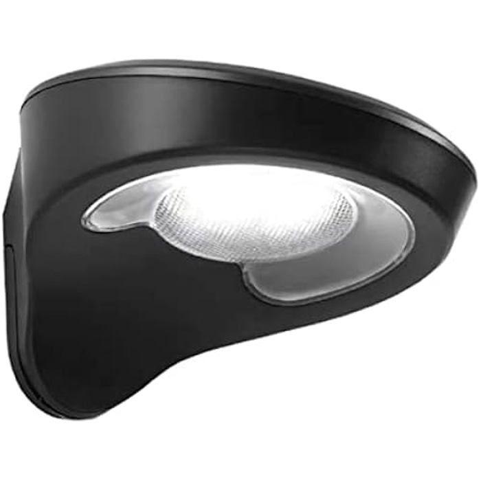 LED Vegglampe - EDM - Solcelledrevet - Bevegelsessensor - 1,8W - 155lm - Svart