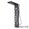 Digital Display Rainfall LED Light Shower Panel Shower Bathroom Black SPA Massage Jet With Handshower Bidet Sprayer Shower Tap