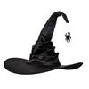 Halloween Pleated Witch Hat Wizard Wizardry Cosplay Prop Black Party Masquerade Headwear