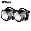 2.5" SANVILED 2024 LED Bi-Beam Headlight, 35W 6000K, Non-Destructive Blue Film Projector.