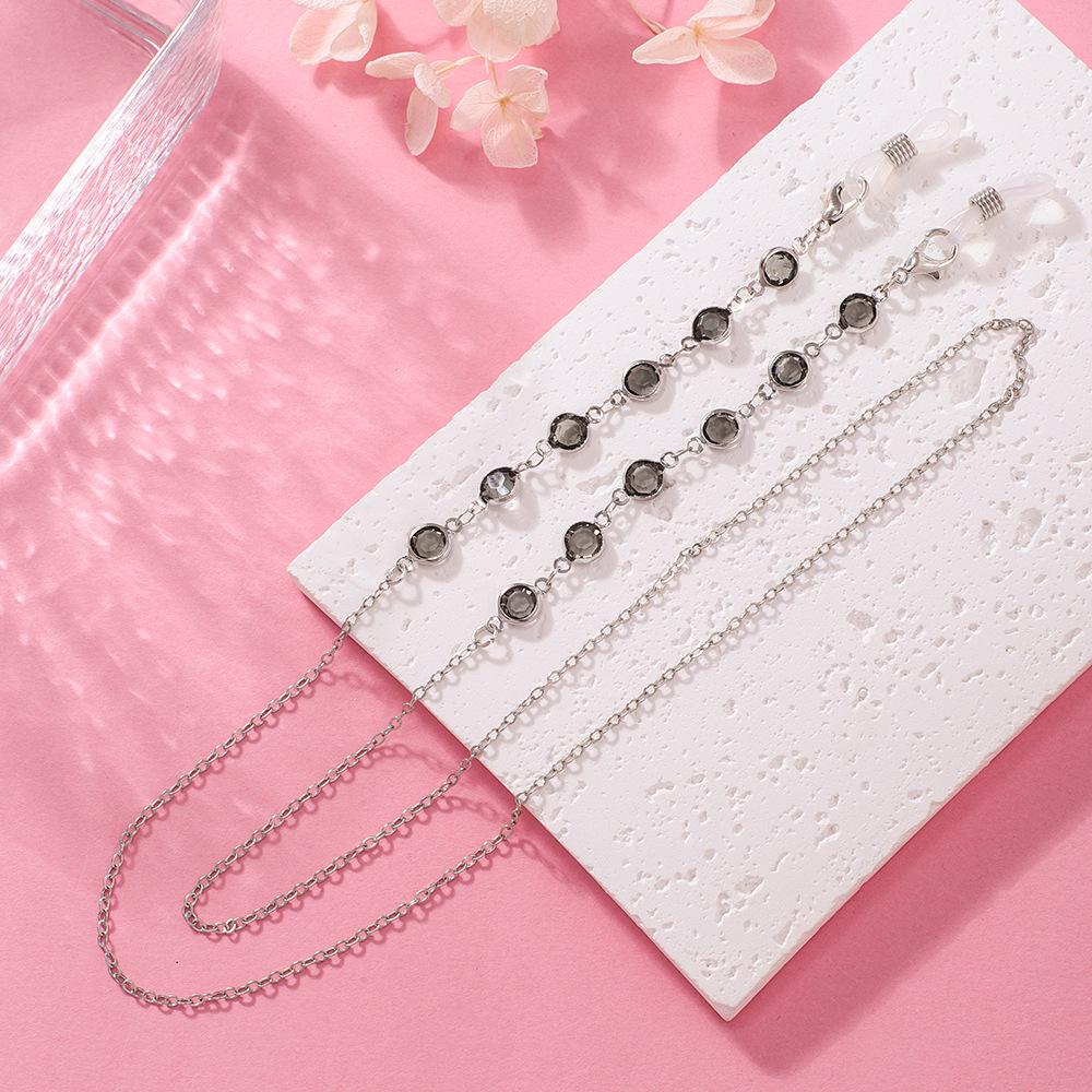 Цветная Хрустальная Цепочка для Очков – Нескользящий Шнурок для Женщин, Модный Европейский и Американский Стиль