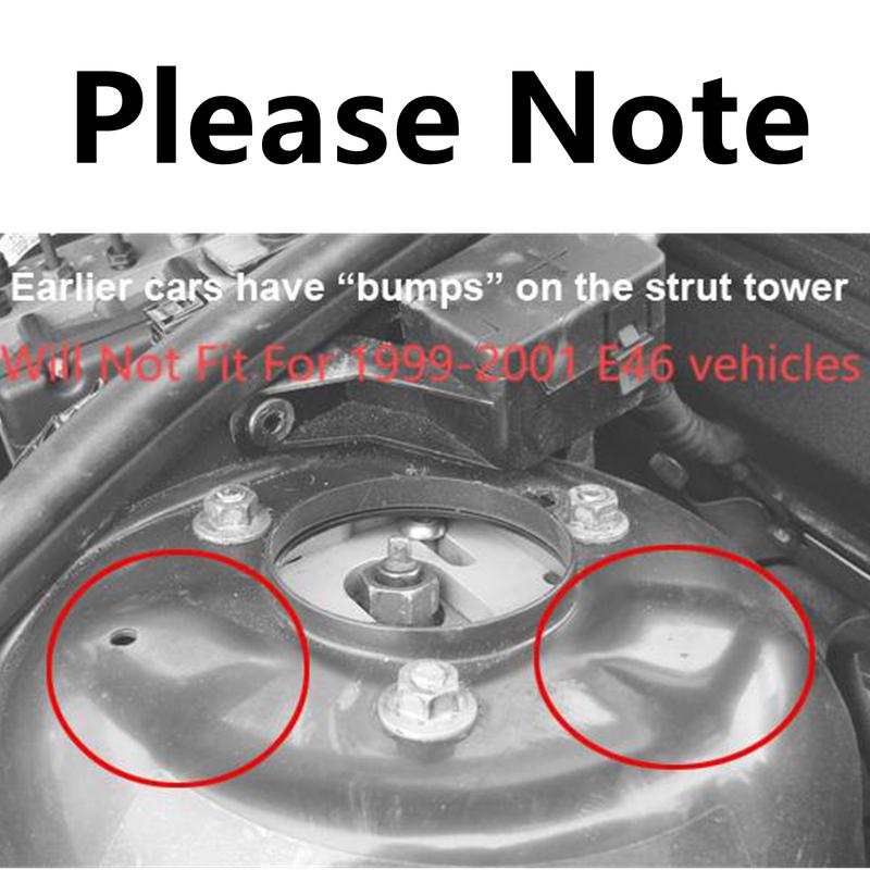 

Stainless Steel Front Shock Tower Reinforcement Plates for BMW E46 320i 323i 325i 328i 330i 323Ci 325Ci 325Xi 328Ci 330Xi