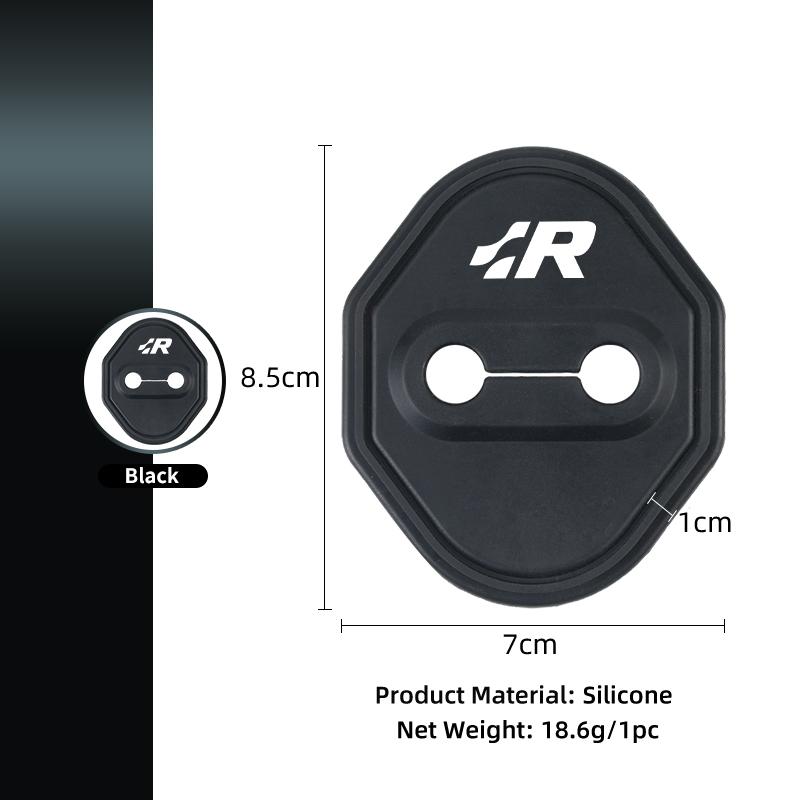 4-Piece Set of Universal Wear-Resistant Silicone Car Door Lock Covers For VW R Scirocco Jetta Passat Polo Tiguan Sharan Touran BJP1