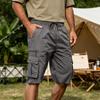 Men's Casual Loose Fit Cargo Shorts with Multiple Pockets, Lightweight Cotton Work Shorts for Summer Outdoor Hiking Activities