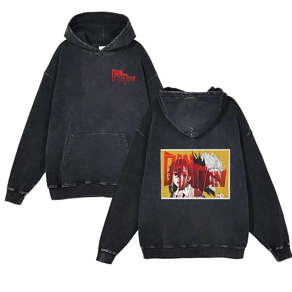 440g Vintage Anime Streetwear Retro Cotton Hoodie