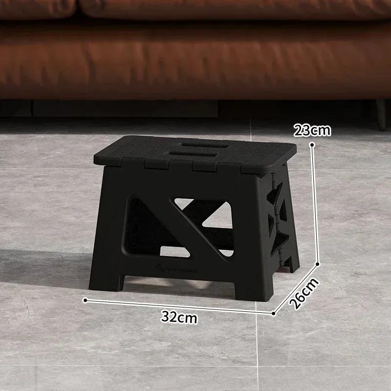 Foldable Plastic Stool Non-Slip Thickened Lightweight Portable for Outdoor Fishing Camping Household Living Room Space Saving