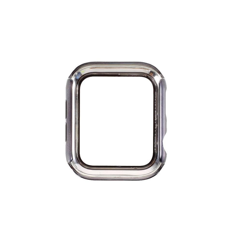 Electroplated PC Frame+Tempered Glass Screen Protector Case for Apple Watch Series SE/SE (2022)/6/5/4 44MM