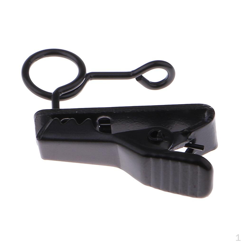 Ring Type Mini 6mm Microphone Lapel Tie Clip Holder for Chat Meeting Interview Lectures Mic Props